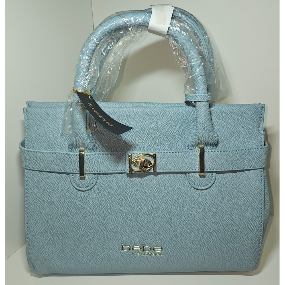 Bebe Evie Satchel Handbag Light Blue NWT MSRP$109